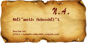 Németh Adeodát névjegykártya